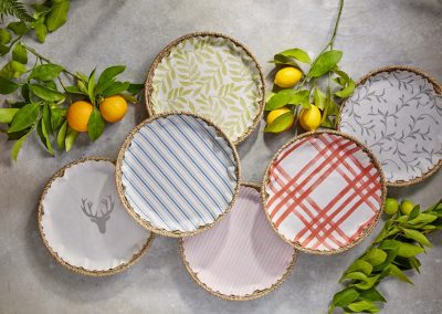 Woven Seagrass Plates with Parchment Liners